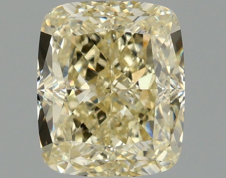 Lab-Grown Cushion Diamond - 1.51 Carats, Fancy Yellow Color, VVS2 Clarity - Certified by IGI - Report Number: LG677575751