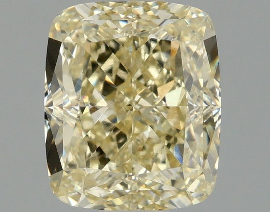 Lab-Grown Cushion Diamond - 1.51 Carats, Fancy Yellow Color, VVS2 Clarity - Certified by IGI - Report Number: LG677575751