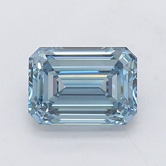 Lab-Grown Emerald Diamond - 1.2 Carats, Fancy Vivid Blue Color, VVS1 Clarity - Certified by IGI - Report Number: LG660483994
