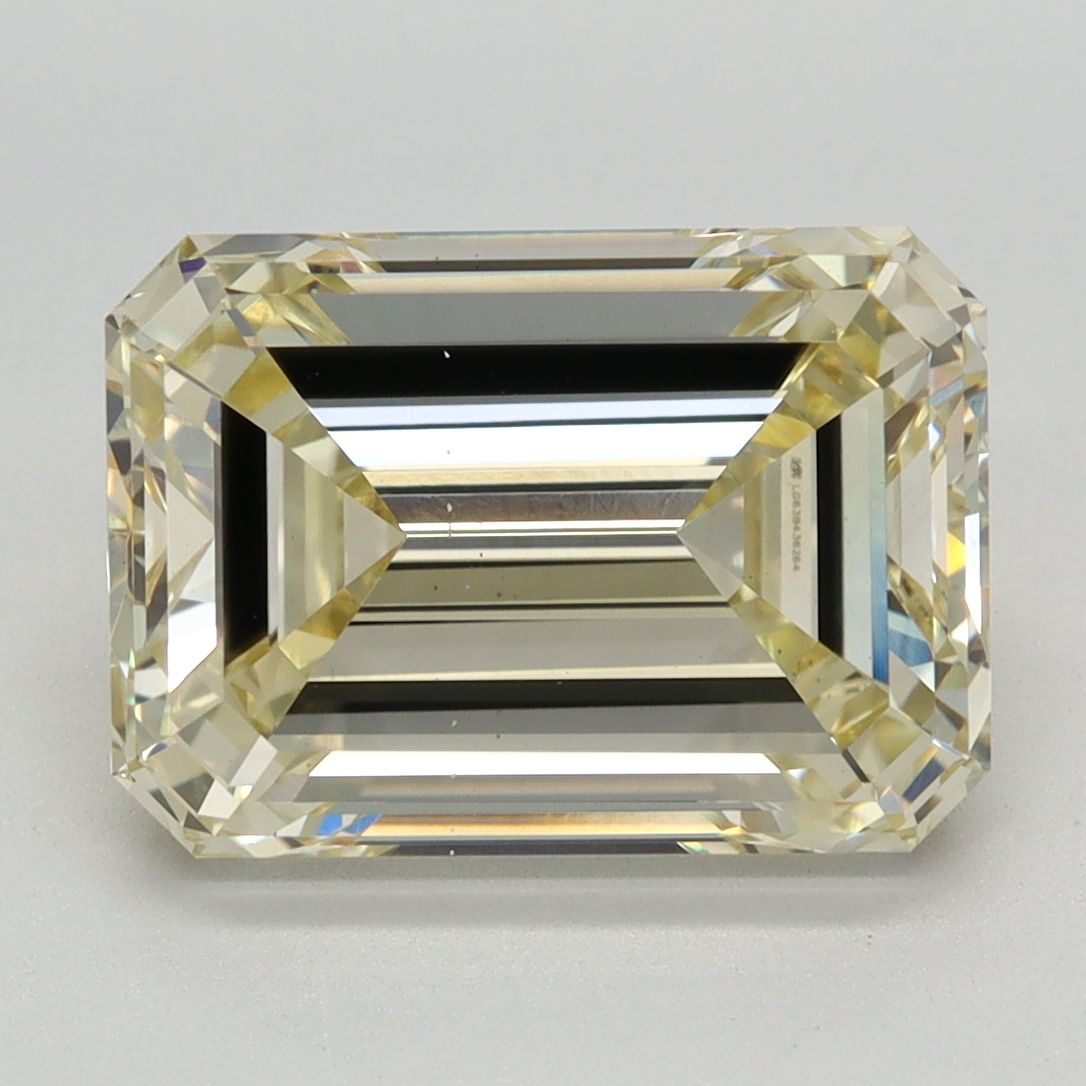 Lab-Grown Emerald Diamond - 4.55 Carats, Fancy Yellow Color, VS2 Clarity - Certified by IGI - Report Number: LG638436264