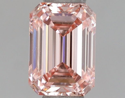Lab-Grown Emerald Diamond - 0.9 Carats, Fancy Intense Pink Color, VVS2 Clarity - Certified by IGI - Report Number: LG656481766
