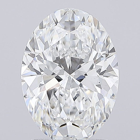 Lab-Grown Oval Diamond - 2.51 Carats, D Color, VS2 Clarity - Certified by IGI - Report Number: LG708571462