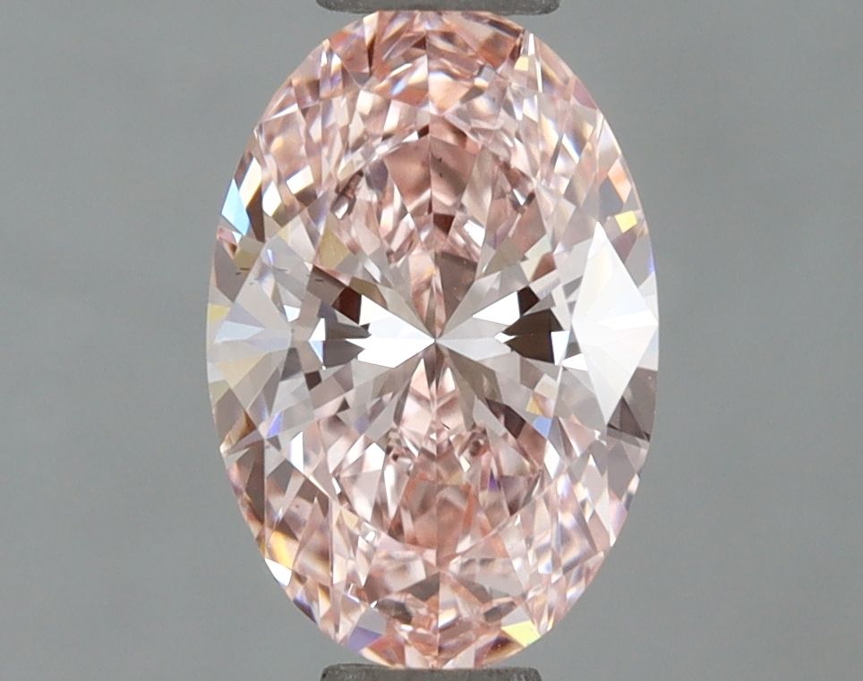Lab-Grown Oval Diamond - 1.0 Carats, Fancy Intense Pink Color, VS2 Clarity - Certified by IGI - Report Number: LG670472972