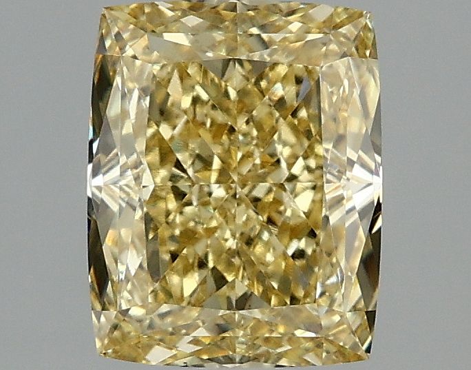 Lab-Grown Cushion Diamond - 2.04 Carats, Fancy Intense Yellow Color, VS1 Clarity - Certified by IGI - Report Number: LG675578358