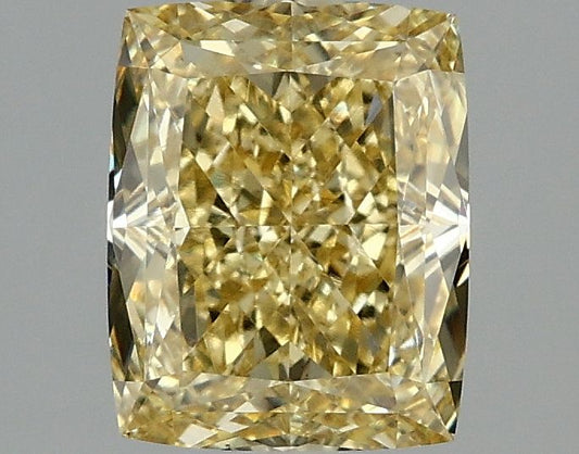 Lab-Grown Cushion Diamond - 2.04 Carats, Fancy Intense Yellow Color, VS1 Clarity - Certified by IGI - Report Number: LG675578358
