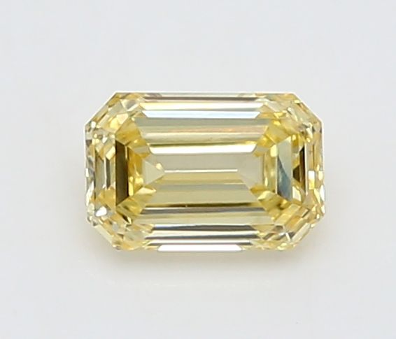 Lab-Grown Emerald Diamond - 0.19 Carats, Fancy Intense Yellow Color, VVS2 Clarity - Certified by IGI - Report Number: LG662468326