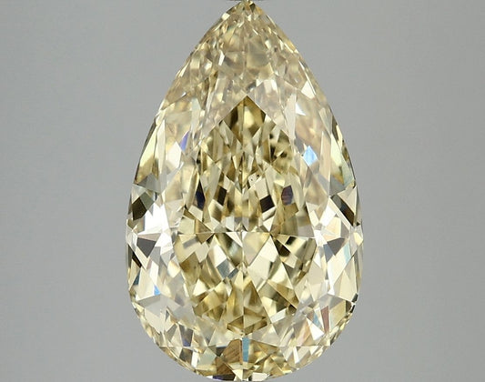 Lab-Grown Pear Diamond - 4.01 Carats, Fancy Vivid Yellow Color, VS1 Clarity - Certified by IGI - Report Number: LG691579366