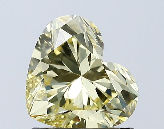 Lab-Grown Heart Diamond - 1.04 Carats, Fancy Intense Yellow Color, VS1 Clarity - Certified by IGI - Report Number: LG671438950