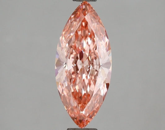 Lab-Grown Marquise Diamond - 1.0 Carats, Fancy Vivid Pink Color, VS1 Clarity - Certified by IGI - Report Number: LG670472980