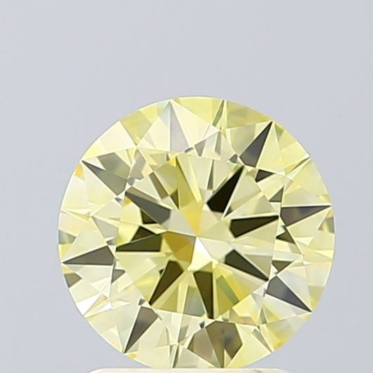 Lab-Grown Round Diamond - 1.52 Carats, Fancy Intense Yellow Color, VVS1 Clarity - Certified by IGI - Report Number: LG620404162