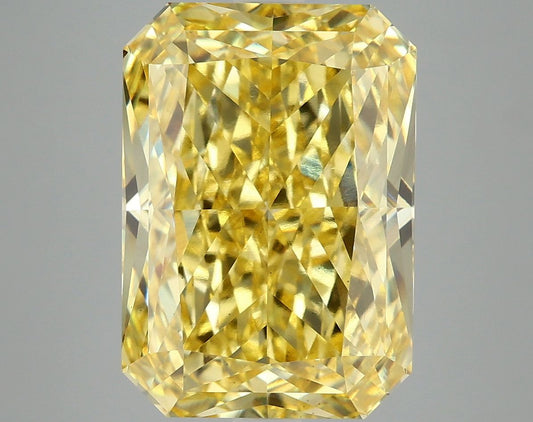 Lab-Grown Radiant Diamond - 8.09 Carats, Fancy Vivid Yellow Color, VS1 Clarity - Certified by IGI - Report Number: LG687524563