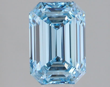 Lab-Grown Emerald Diamond - 2.09 Carats, Fancy Vivid Blue Color, VVS2 Clarity - Certified by IGI - Report Number: LG680534551