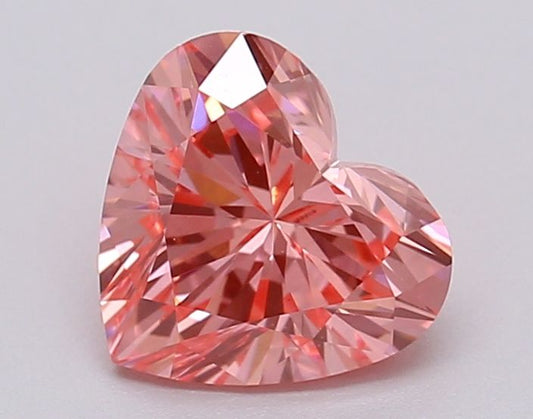 Lab-Grown Heart Diamond - 1.05 Carats, Fancy Vivid Pink Color, VS1 Clarity - Certified by IGI - Report Number: LG615366978
