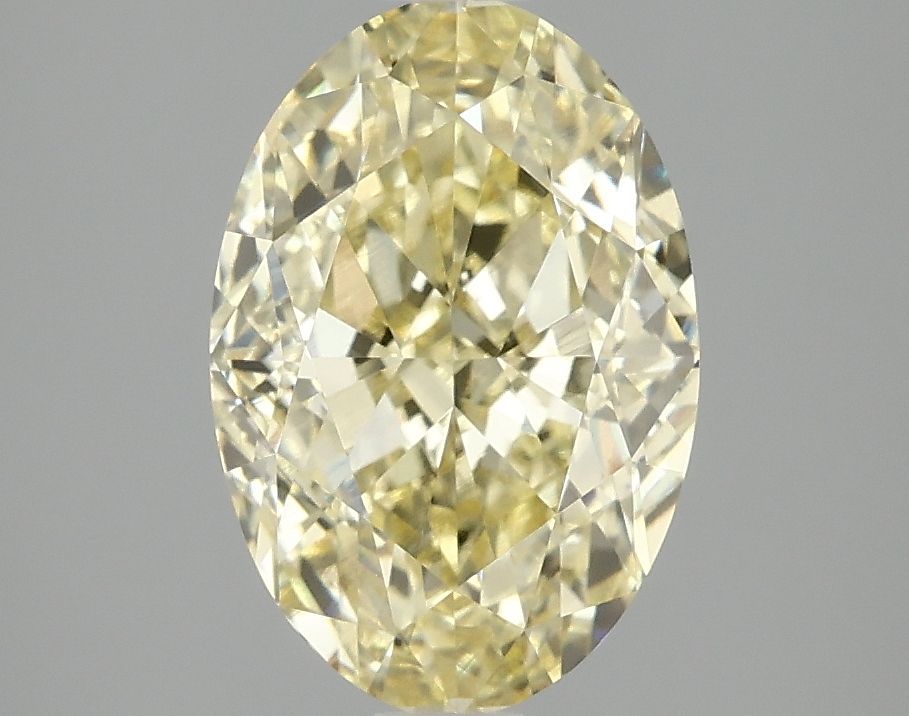 Lab-Grown Oval Diamond - 3.01 Carats, Fancy Intense Yellow Color, VVS2 Clarity - Certified by IGI - Report Number: LG691579344