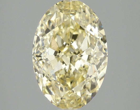 Lab-Grown Oval Diamond - 3.01 Carats, Fancy Intense Yellow Color, VVS2 Clarity - Certified by IGI - Report Number: LG691579344