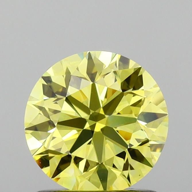 Lab-Grown Round Diamond - 1.05 Carats, Fancy Intense Yellow Color, VVS2 Clarity - Certified by IGI - Report Number: LG653442931