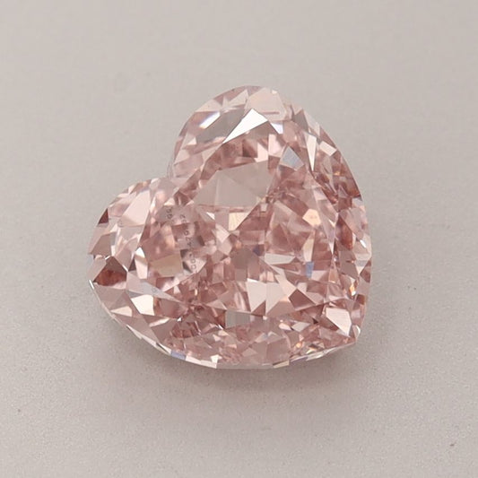 Lab-Grown Heart Diamond - 1.7 Carats, Fancy Intense Brownish Pink Color, VS1 Clarity - Certified by IGI - Report Number: LG635479952