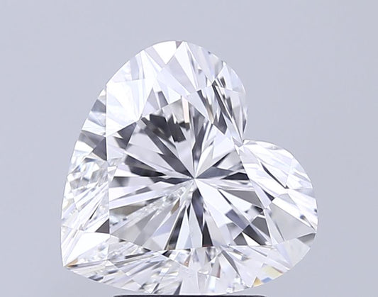 Lab-Grown Heart Diamond - 3.6 Carats, E Color, VVS2 Clarity - Certified by IGI - Report Number: LG712575443