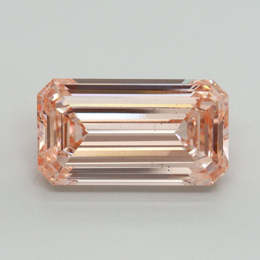 Lab-Grown Emerald Diamond - 7.11 Carats, Fancy Intense Pink Color, VS2 Clarity - Certified by IGI - Report Number: LG645465177