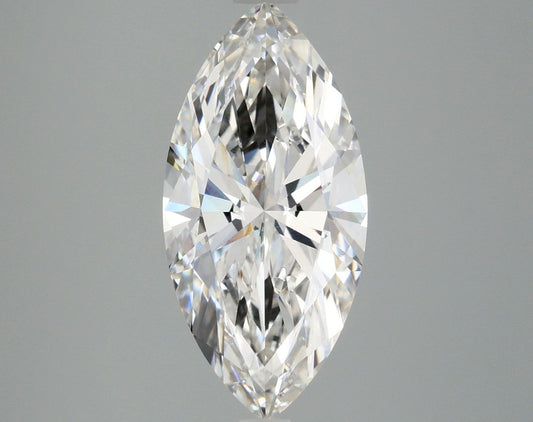 Lab-Grown Marquise Diamond - 3.02 Carats, F Color, VVS2 Clarity - Certified by IGI - Report Number: LG668448976