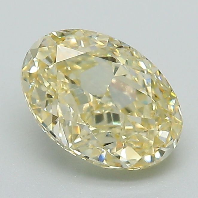 Lab-Grown Oval Diamond - 1.51 Carats, Fancy Yellow Color, VVS1 Clarity - Certified by IGI - Report Number: LG653450352