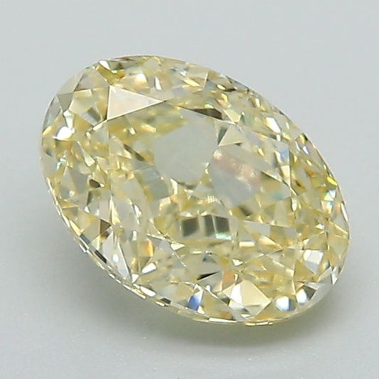 Lab-Grown Oval Diamond - 1.51 Carats, Fancy Yellow Color, VVS1 Clarity - Certified by IGI - Report Number: LG653450352