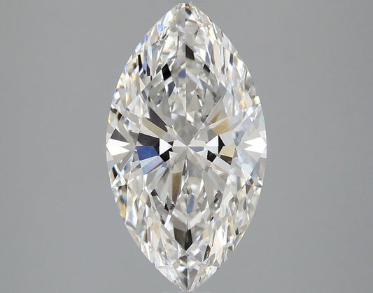 Lab-Grown Marquise Diamond - 2.56 Carats, F Color, VVS2 Clarity - Certified by IGI - Report Number: LG665410958