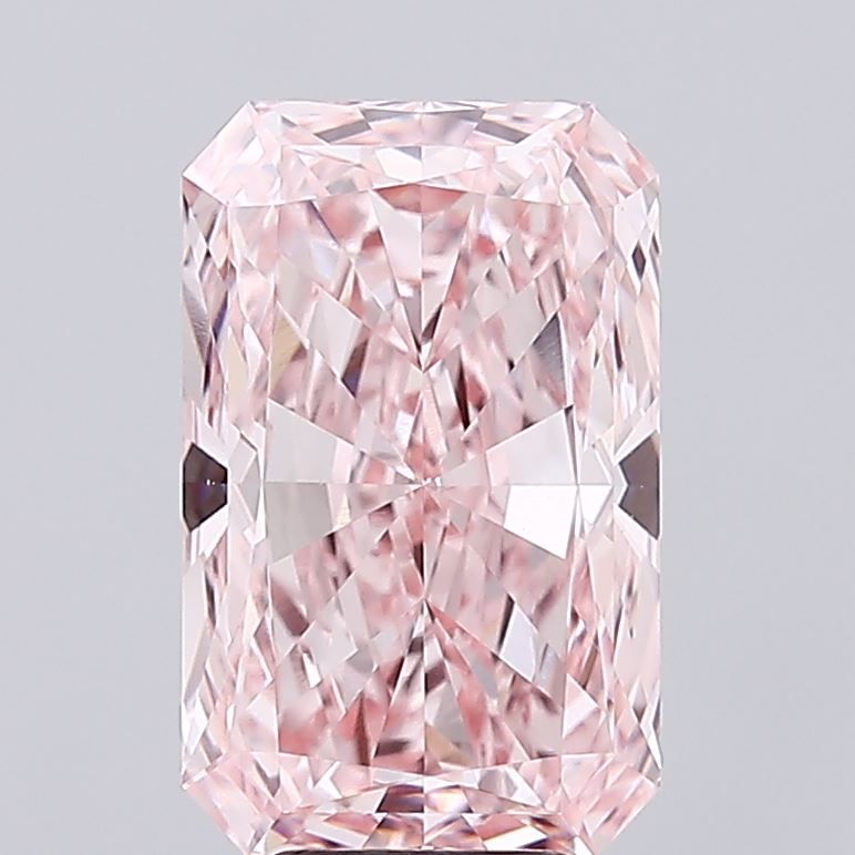 Lab-Grown Radiant Diamond - 7.03 Carats, Fancy Intense Pink Color, VS1 Clarity - Certified by IGI - Report Number: LG679516636