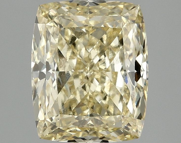 Lab-Grown Cushion Diamond - 2.59 Carats, Fancy Vivid Yellow Color, VVS2 Clarity - Certified by IGI - Report Number: LG687524576