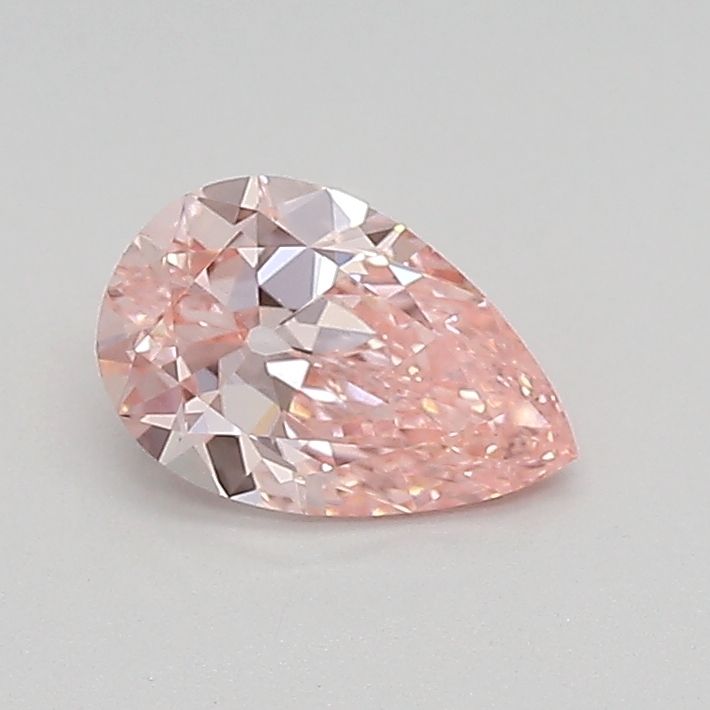 Lab-Grown Pear Diamond - 0.55 Carats, Fancy Vivid Pink Color, VS1 Clarity - Certified by IGI - Report Number: LG683527355