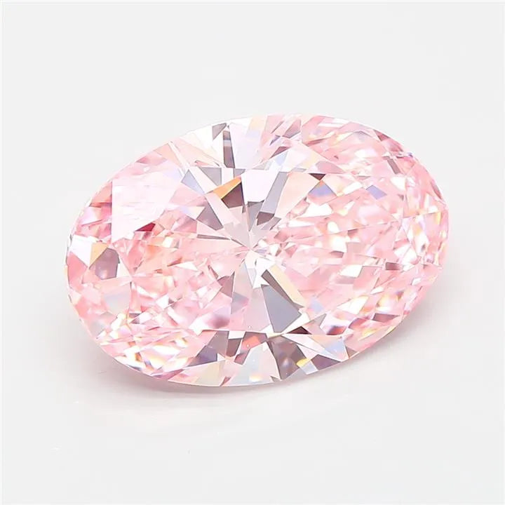 4.00ct Oval Lab Grown Diamond (Colour Fancy Vivid Pink, Clarity VVS2, IGI Certified)