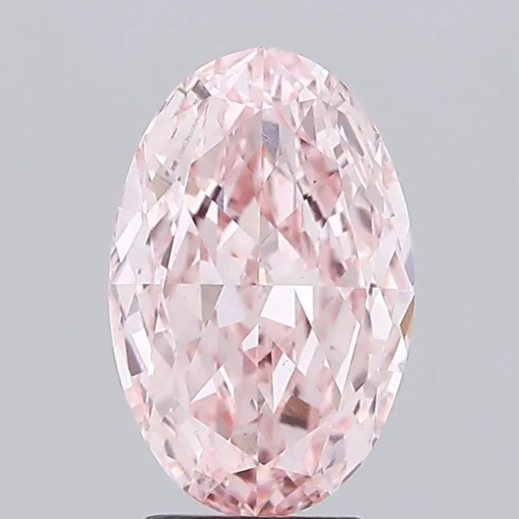 4.01ct Oval Lab Grown Diamond (Colour Fancy Intense Pink, Clarity VS1, IGI Certified)