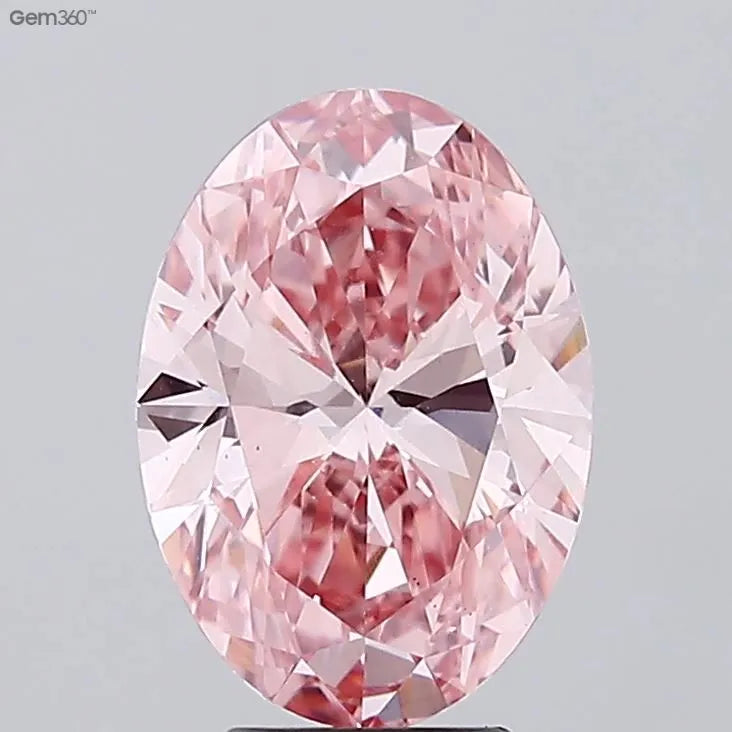 4.01ct Oval Lab Grown Diamond (Colour Fancy Vivid Pink, Clarity VS1, IGI Certified)