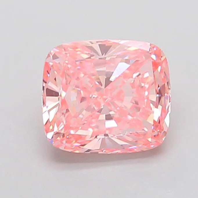 4.02ct Cushion modified Lab Grown Diamond (Colour Fancy Vivid Pink, Clarity VS1, IGI Certified)