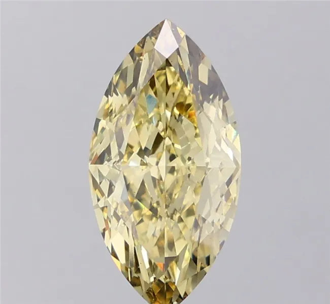 4.02ct Marquise Lab Grown Diamond (Colour Fancy Intense Yellow, Clarity VS2, IGI Certified)