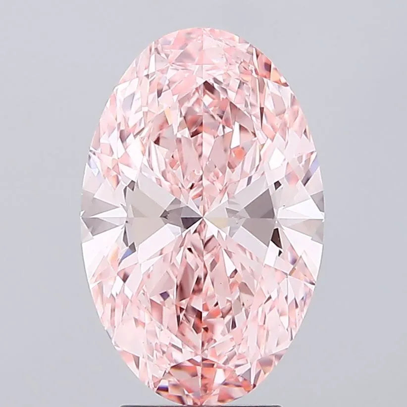 4.03ct Oval Lab Grown Diamond (Colour Fancy Vivid Pink, Clarity VVS2, IGI Certified)