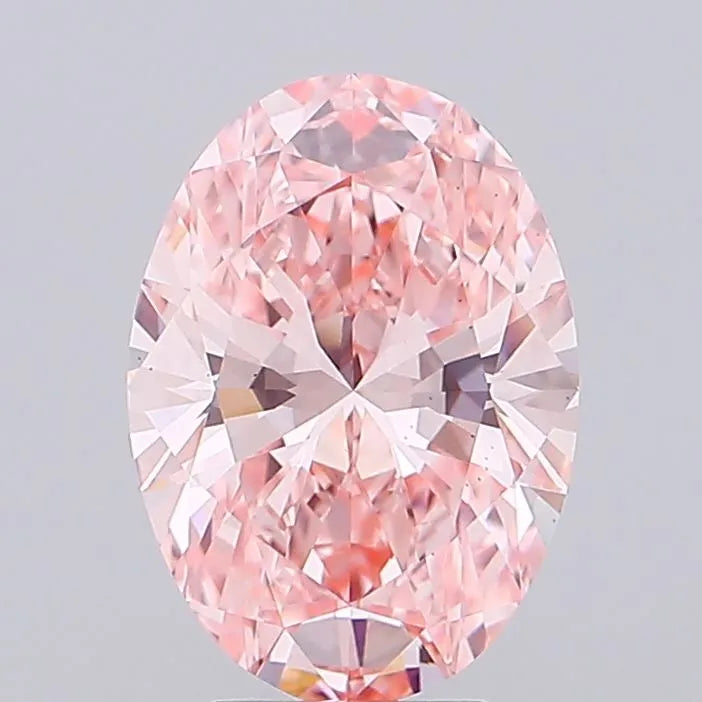 4.09ct Oval Lab Grown Diamond (Colour Fancy Vivid Pink, Clarity VS1, IGI Certified)