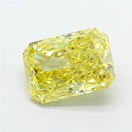 4.18ct Radiant Lab Grown Diamond (Colour Fancy Vivid Yellow, Clarity VS2, IGI Certified)