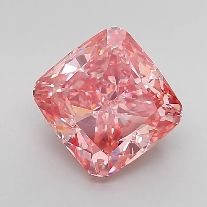 4.50ct Cushion modified Lab Grown Diamond (Colour Fancy Vivid Pink, Clarity VS1, IGI Certified)