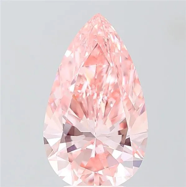 4.50ct Pear Lab Grown Diamond (Colour Fancy Vivid Pink, Clarity VS1, IGI Certified)