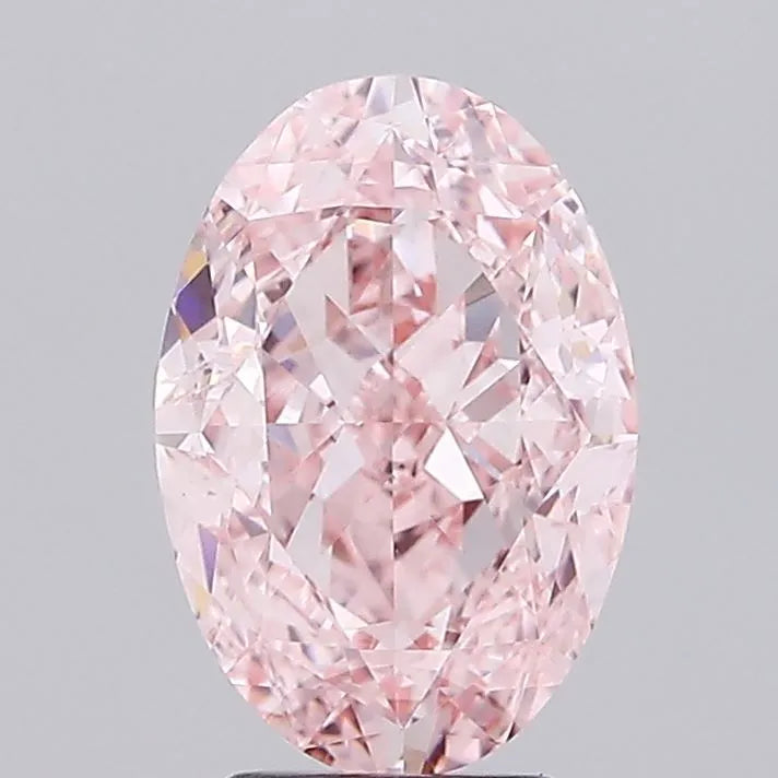 4.58ct Oval Lab Grown Diamond (Colour Fancy Vivid Pink, Clarity VS1, IGI Certified)