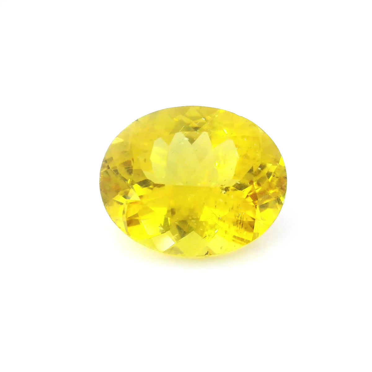 4.85ct Oval Natural Apatite (Colour Yellow, Clarity Slightly Included, Cut Faceted)