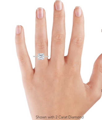 Im Labor gezüchteter Blue Heaven-Ring aus 925er Sterlingsilber (5 Karat)