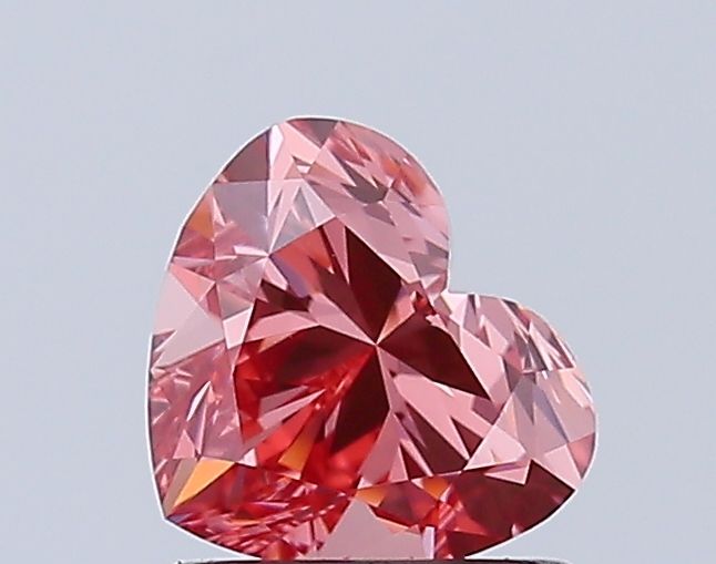 Lab-Grown Heart Diamond - 1.0 Carats, Fancy Vivid Brownish Pink Color, VVS2 Clarity - Certified by IGI - Report Number: LG634450028