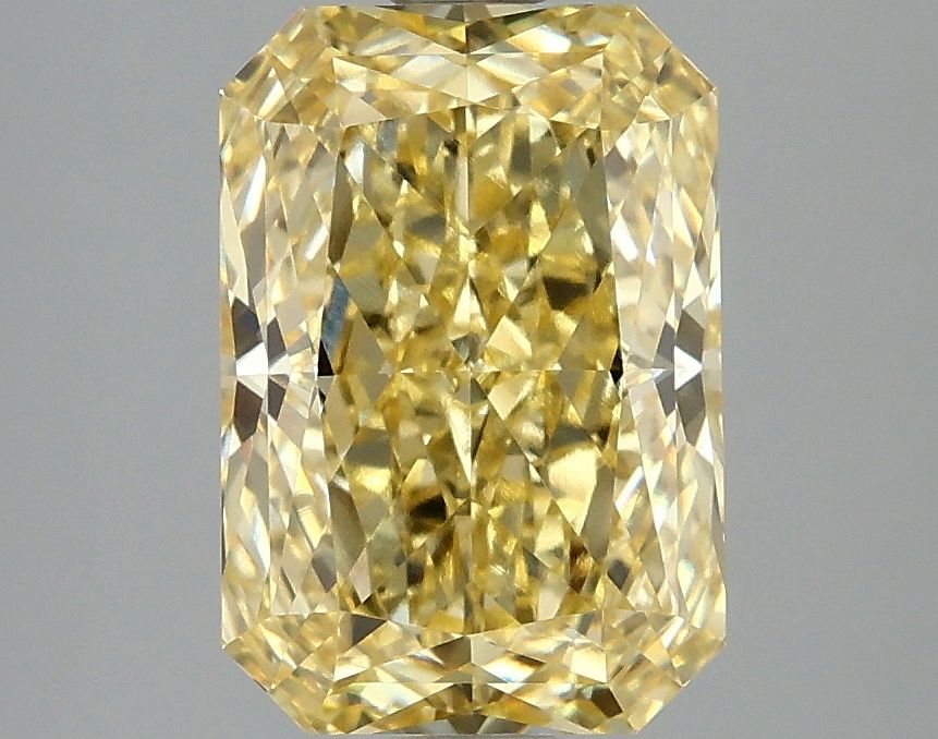 Lab-Grown Radiant Diamond - 3.08 Carats, Fancy Intense Yellow Color, VVS1 Clarity - Certified by IGI - Report Number: LG665430730