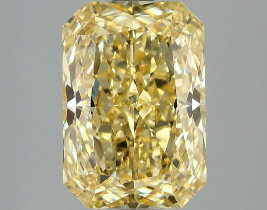 Lab-Grown Radiant Diamond - 3.08 Carats, Fancy Intense Yellow Color, VVS1 Clarity - Certified by IGI - Report Number: LG665430730
