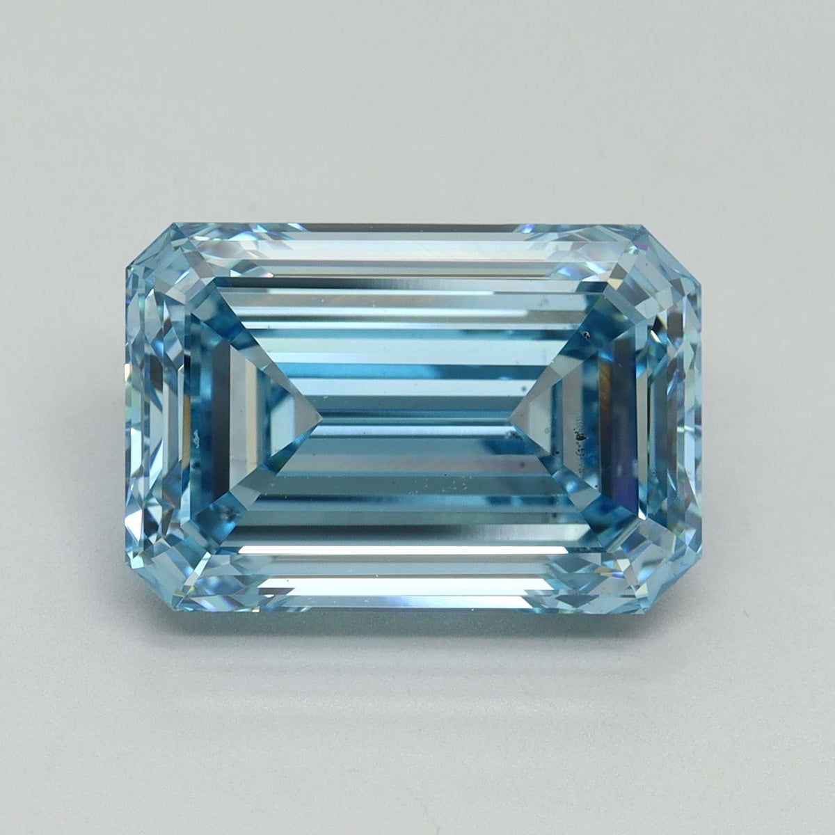 Lab-Grown Emerald Diamond - 6.25 Carats, Fancy Vivid Blue Color, VS2 Clarity - Certified by IGI - Report Number: LG636438496