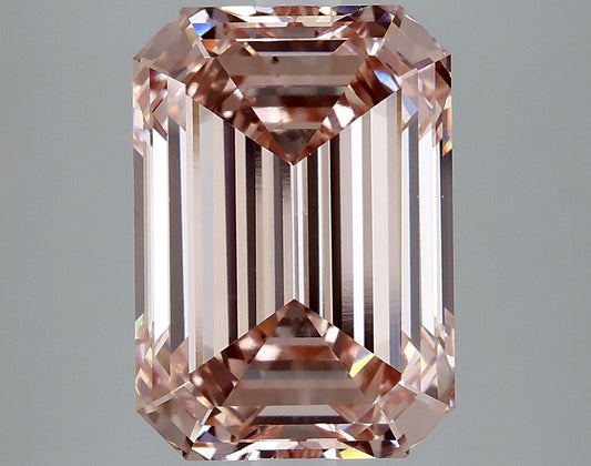 Lab-Grown Emerald Diamond - 4.96 Carats, Fancy Intense Pink Color, VS2 Clarity - Certified by IGI - Report Number: LG635401431