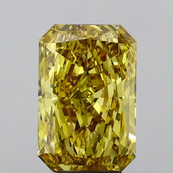 Lab-Grown Radiant Diamond - 4.98 Carats, Fancy Vivid Yellow Color, VS1 Clarity - Certified by IGI - Report Number: LG643416720