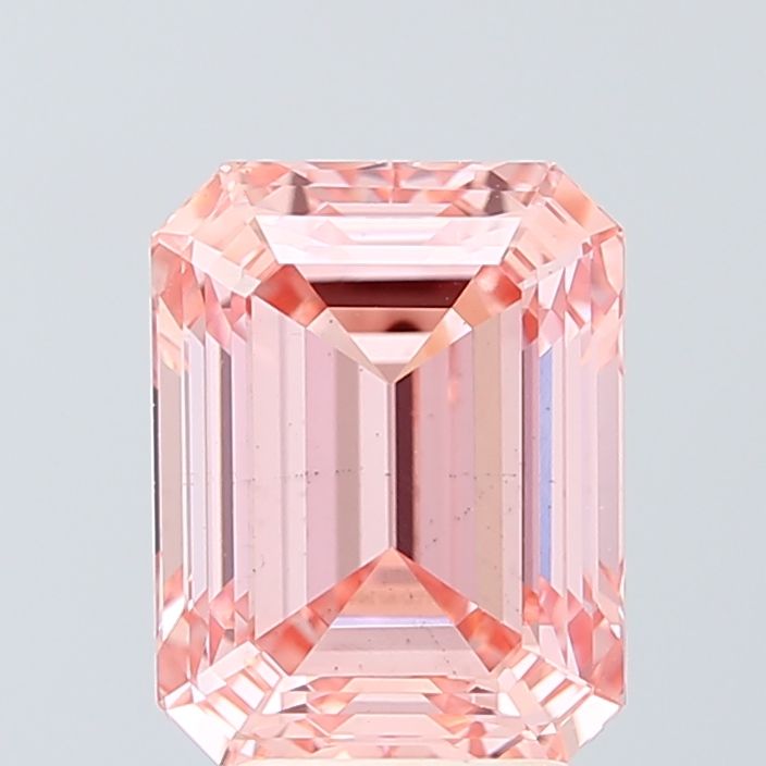 Lab-Grown Emerald Diamond - 4.5 Carats, Fancy Intense Pink Color, VS2 Clarity - Certified by IGI - Report Number: LG595384362